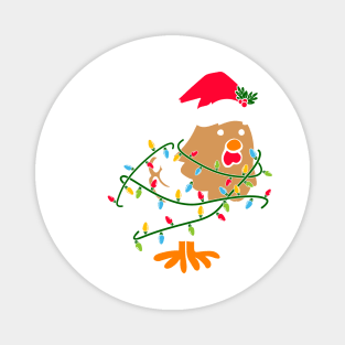 Christmas Lights Chicken Shirt Santa Funny Xmas Tree Chicken Magnet